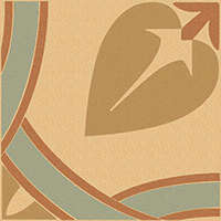 Winckelmans Метлахская плитка Enc 17 Cognac (D.Yellow L.Blue Red) 10x10