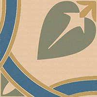 Winckelmans Метлахская плитка Enc 17 Ivory (D.Yellow D.Blue Green) 10x10