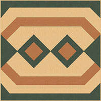 Winckelmans Метлахская плитка Enc 21f Cognac (Black Red) 10x10