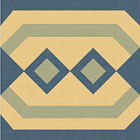 Winckelmans Метлахская плитка Enc 21f Cognac (D.Yellow L.Blue) 10x10