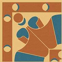 Winckelmans Метлахская плитка Enc 24a Cognac (Red D.Blue) 10x10