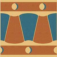 Winckelmans Метлахская плитка Enc 24f Cognac (Red D.Blue) 10x10