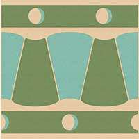 Winckelmans Метлахская плитка Enc 24f Ivory (Green L.Blue) 10x10