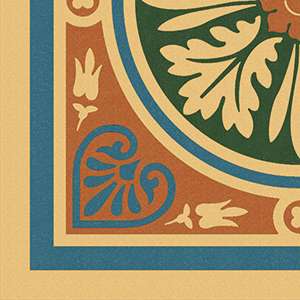 Winckelmans Метлахская плитка Enc 16 Cognac (Dark Blue Red Black) 15x15