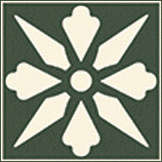 Winckelmans Метлахская плитка Enc06 White (Black) 5x5