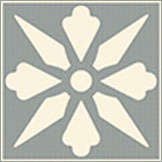 Winckelmans Метлахская плитка Enc06 White (Grey) 5x5