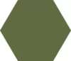 100HEVEF Декор керамогранит Winckelmans hex.10 Dark Green VEF 10x11.5 (115x100)