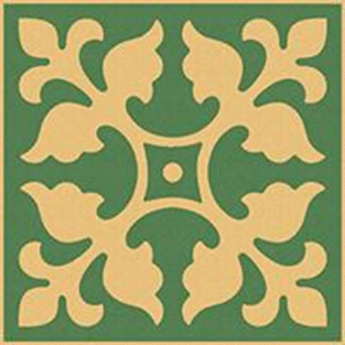Winckelmans Метлахская плитка Enc 12 Cognac (Dark Green) 10x10