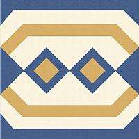 Winckelmans Метлахская плитка Enc 21f White (D.Blue, D.Yellow) 10x10