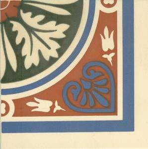 Winckelmans Метлахская плитка Enc 16 White (Dark Blue, Red, Black) 15x15