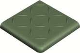 Winckelmans Метлахская плитка Antislip Double Round Edge 2Br Relief Green Veu 10x10