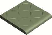 Winckelmans Метлахская плитка Antislip Round Edge Br10 Rel Pale Green Vep 10x10