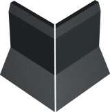 Winckelmans Метлахская плитка Sit-On Skirting Angle External Par Black Noi (Компл.) 10x10