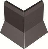 Winckelmans Метлахская плитка Sit-On Skirting Angle External Par Charcoal Ant (Компл.) 10x10