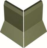 Winckelmans Метлахская плитка Sit-On Skirting Angle External Par Green Australian Vea (Компл.) 10x10