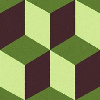 Winckelmans Метлахская плитка Trompe L'oeil 3 (Green Aus., Brown, Pistache) 15x15