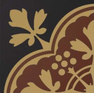 Winckelmans Метлахская плитка Decor Deauville 01 (Rou Cog Noi) 15x15