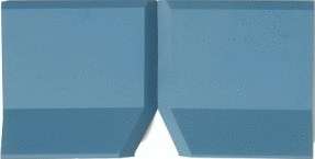 Winckelmans Метлахская плитка Sit-On Skirting Angle Internal Dark Blue Bef (Компл.) 10x10