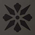 150N006D003 Декор керамогранит Winckelmans Decor Enc 06 Fleur 03 (ANT, NOI) 15x15 (150x150)