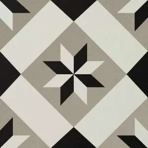 Winckelmans Метлахская плитка Decor Seville 02 (Bas, Noi, Grp) 15x15