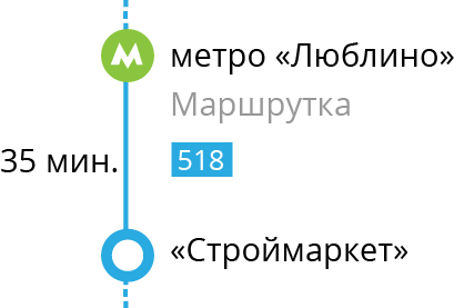 от метро Люблино 518 маршрутка